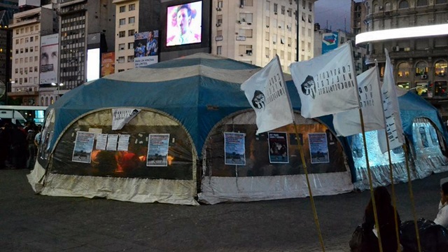 Acampe y huelga de hambre de los vecinos de las villas